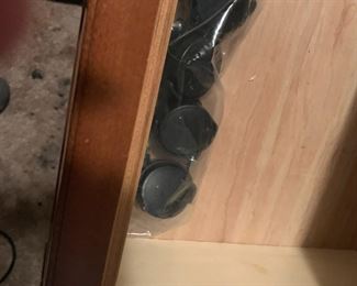 #199	cabinet	wood end table wit 1 drawer and 2 doors 	 $45.00 	with wheels 		
