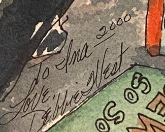 original painting of Ina by Debbie West the art teacher at Huntsville High School 