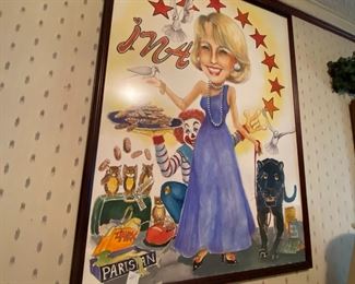 original painting of Ina by Debbie West the art teacher at Huntsville High School 