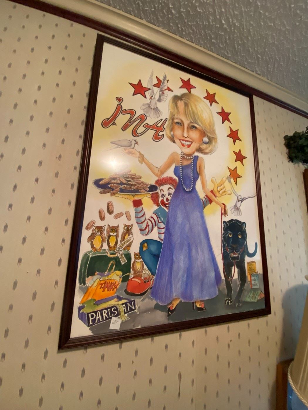 original painting of Ina by Debbie West the art teacher at Huntsville High School 