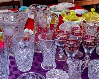 VINTAGE GLASS AND CRYSTAL