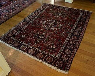 Hand-Knotted Caucasian Shirvan Rug with Three Star Medallions. 3’3” x 5’.