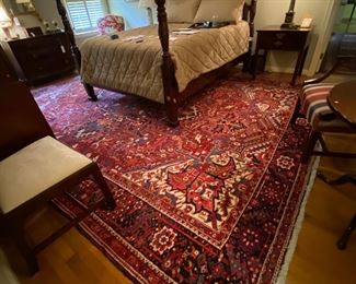 Hand knotted Persian Heriz rug.
10’7” x14’