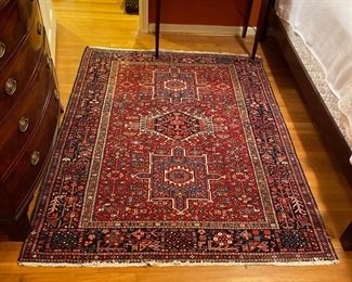 Hand knotted Persian Karaje Heriz rug.
5’x6’5”