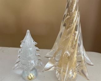 Murano glass Christmas trees