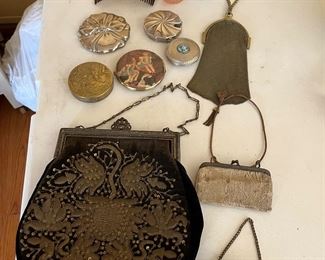 Vintage purses and compacts 