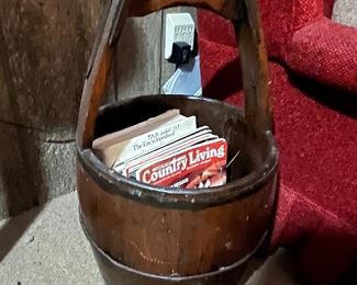 Magazine holder made from a barrel!
