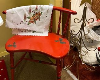 Holiday painted chair