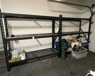 (2) storage shelving