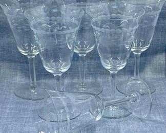 Etched Cordial Glasses