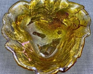 Indiana Glass Loganberry Triangle Pressed Glass Bowl