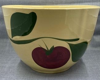 Watt Pottery Apple Mixing Bowl Set (NOTE: LARGE CRACK ON SMALLEST BOWL)