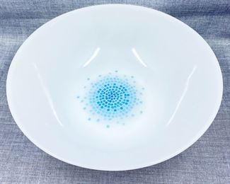 Anchor Hocking Fire King Blue Mosaic Small Serving Bowl
