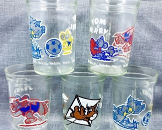 Tom and Jerry Welches Jelly Jar Glasses