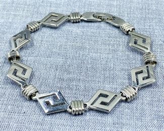 925 Sterling Silver Inca Design Bracelet