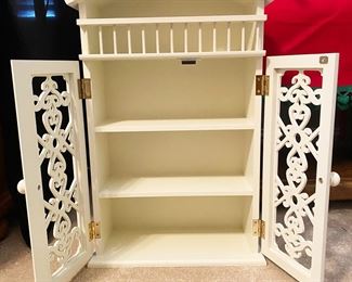 Ivory Curio Cabinet with Double Doors
