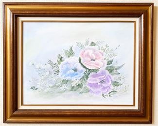 MCM Framed Original Floral Still Life Painting