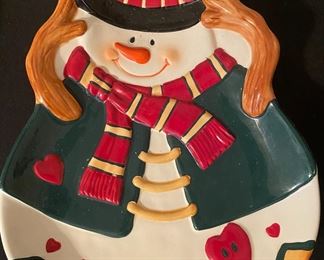 Snowman Holiday Tray