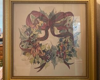 Christmas Wreath Framed Print by Parker