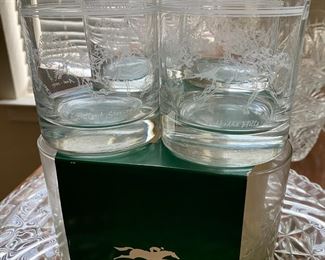 Lone Star Park Racehorse Whiskey Tumblers