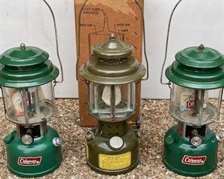 Coleman Lanterns including Military 1952 Coleman Lantern NEVER USED