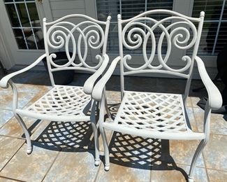 Iron Garden Chair Pair