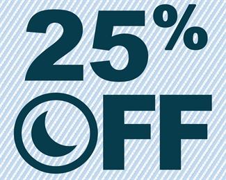 25% Off on Sunday (a few exclusions apply)