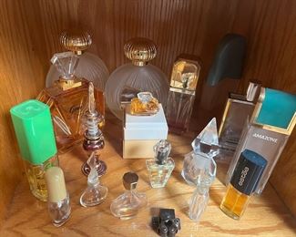 
Vintage perfume bottles, Hermes, Lalique,