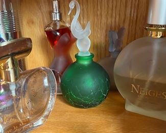 Neiges , Lalique vintage, and antique perfume bottles