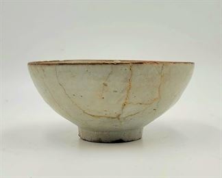 Japanese Celadon Bowl with Gold Repair