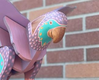 James Mellick (Contemporary) Painted Wood & Signed Parrot