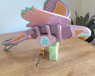 James Mellick (Contemporary) Painted Wood & Signed Parrot