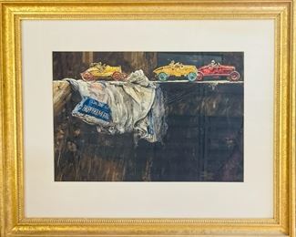 John Francis Marsh (b. 1936, American) “Moonlight Racers” Watercolor, 1996