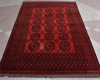 Turkman Ersari Tribal Rug in Red (9’ X 12’)