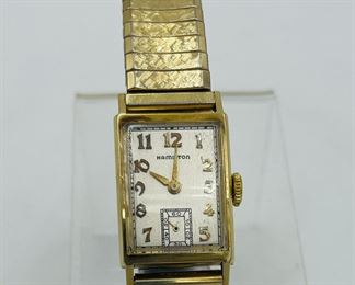 Vintage Men's Hamilton Watch with 14k Case