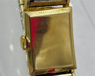 Vintage Men's Hamilton Watch with 14k Gold Case