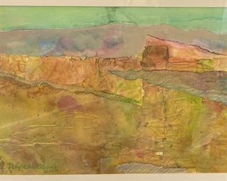 Jeny Reynolds (1926-2022) Large Framed Mixed Media