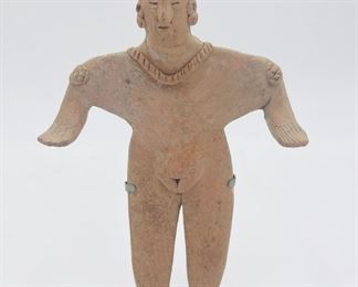 Pre-Columbian Colima (Mexico) Flat Female Figure on Stand