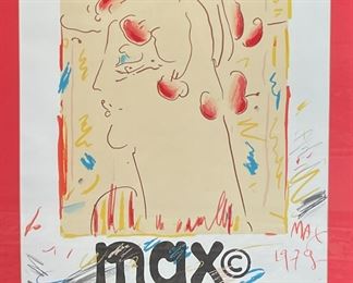 Peter Max Cherry Creek Gallery Framed Lithograph