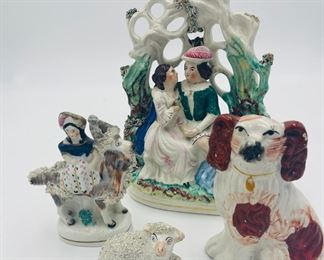 Collection of Antique Staffordshire