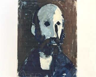 Paul-Henri Bourguignon (1906-1988) “Bearded Man” Gouache