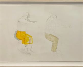 Brian Novatny (b. 1964) “Two People Jumping” 1999 Mixed Media