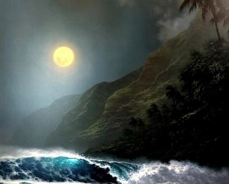 Roy Gonzales Tabora (Contemporary, Hawaii) 2000 “Nocturne” Signed Lithograph #199/450