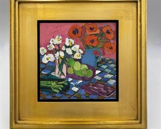 Paula Rubinstein (Contemporary, American) “Orange Poppies” 