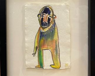 Karl Mullen (Contemporary, Ireland) Folk Art Mixed Medias on Paper