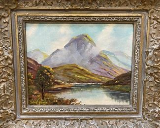 Thomas Blake (b. 1890, United Kingdom) Mountain Landscape Oils on Board