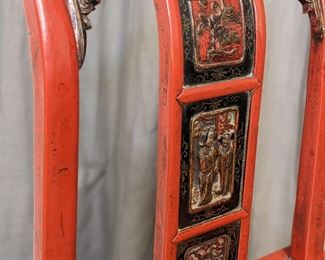 Chinese Red Lacquer Wedding Chair (c. 1870)