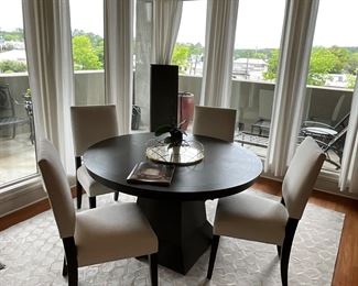Arhaus Leighton ding table w/2 leaves & 4 Torino dining chairs (New Cost $9,600 set)-$3,000