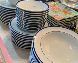 William Sonoma Brasserie Blue dishes