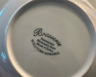 William Sonoma Brasserie Blue dishes